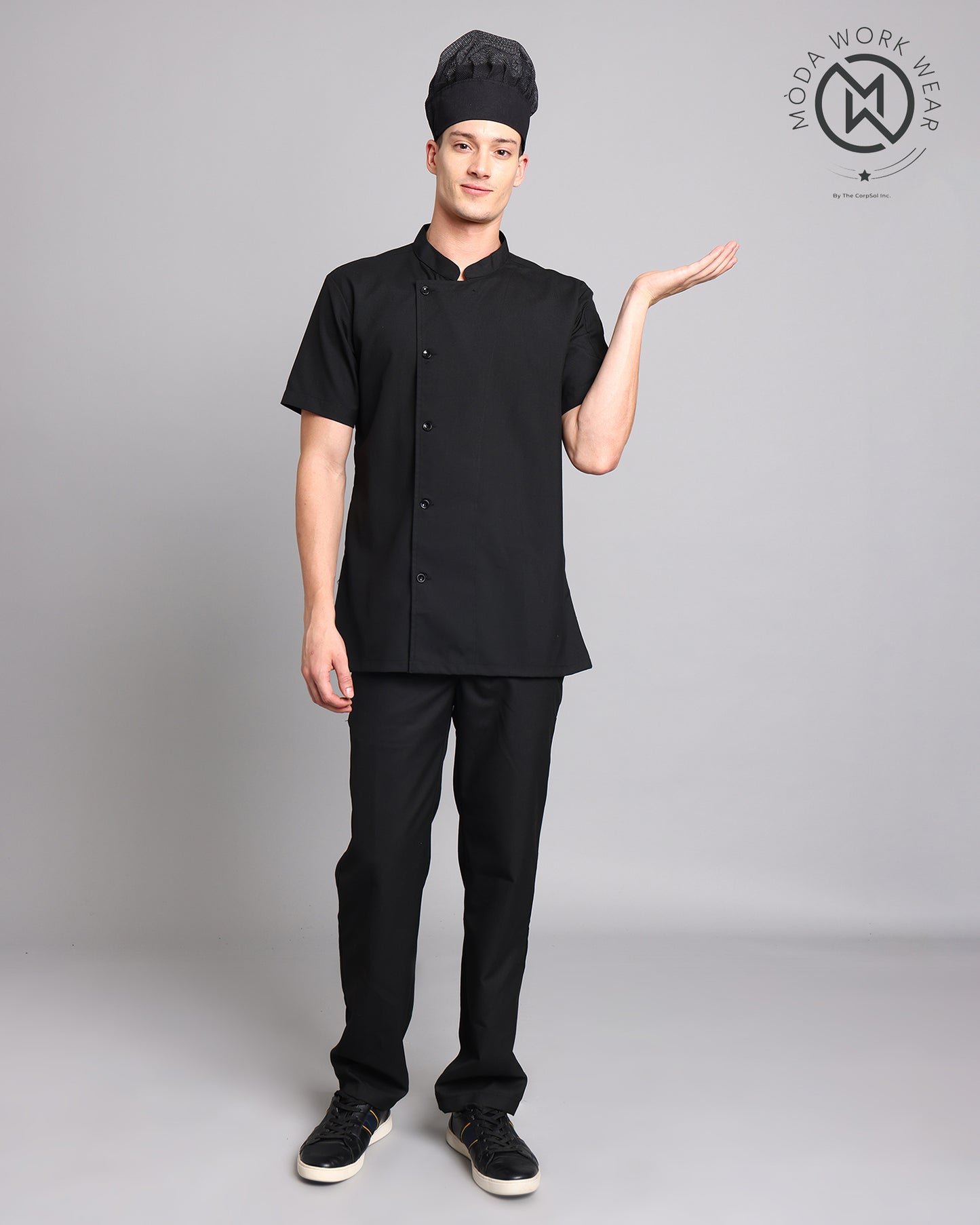 Chef Kit black( Chef Jacket + Apron + Headcap)