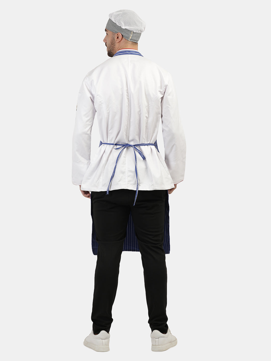BLUE STRIPE LONG APRON