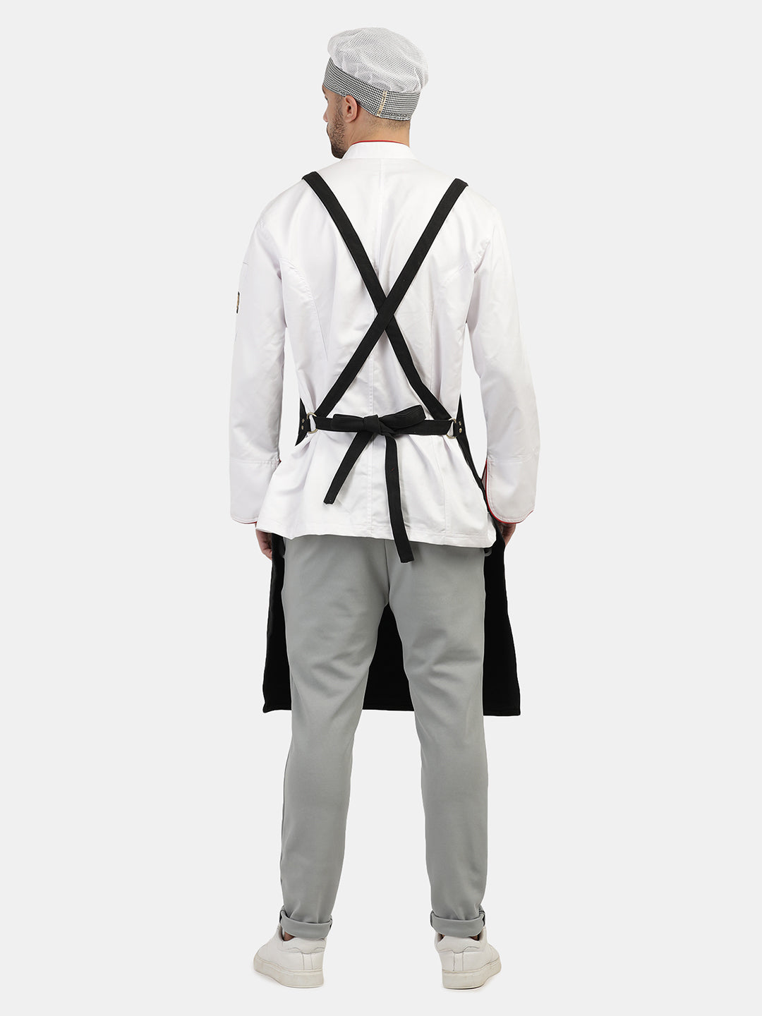DENIM BLACK LONG APRON