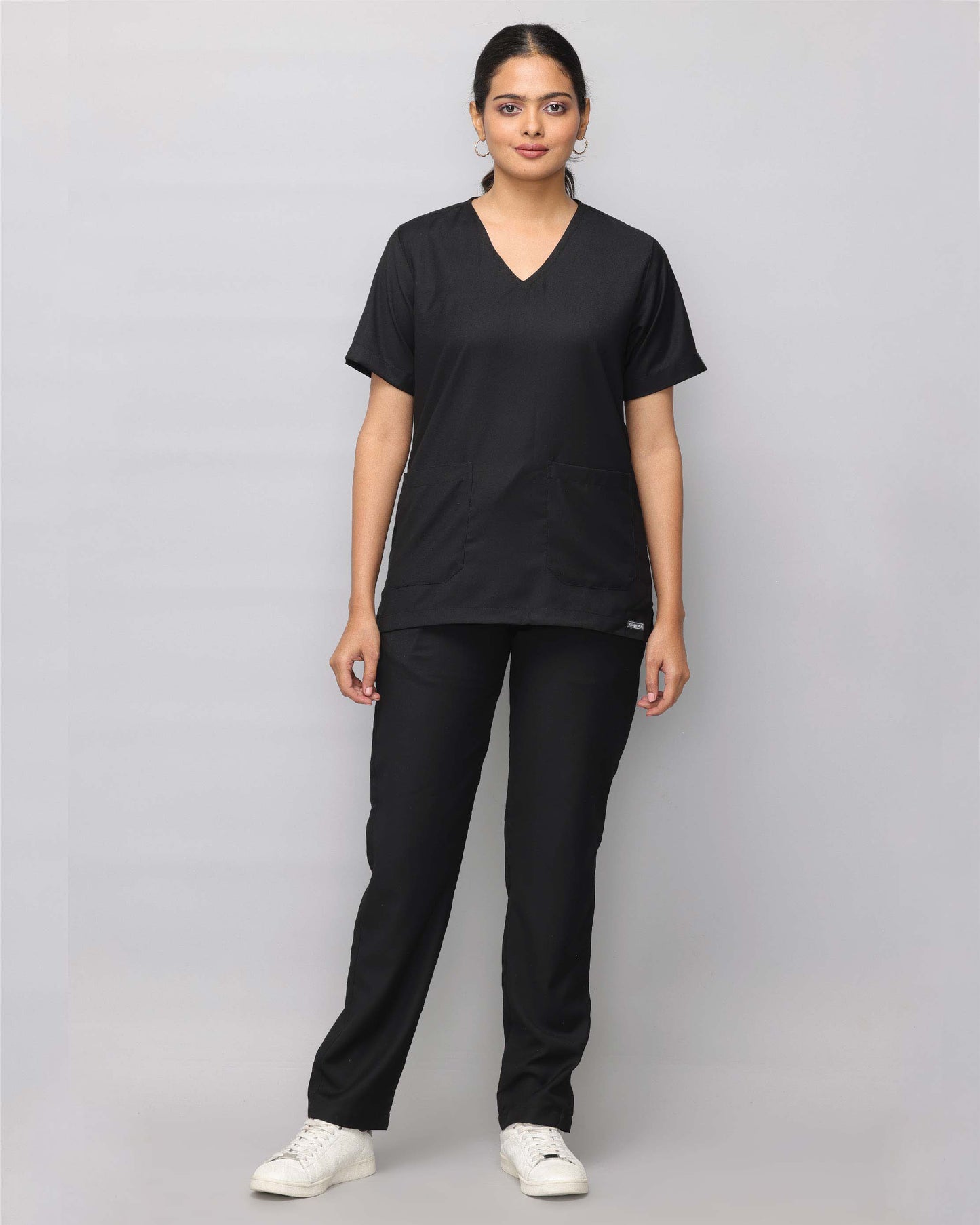 Spunny Scrub Top Black
