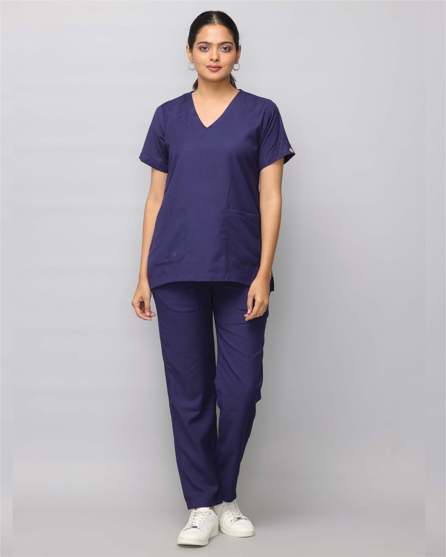 Spunny Scrub Top Navy Blue