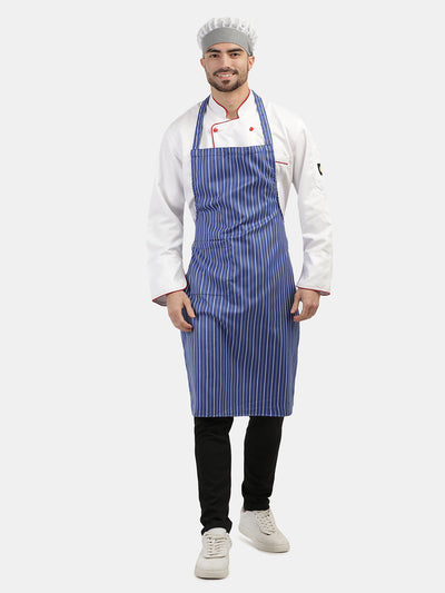 BLUE STRIPE LONG APRON
