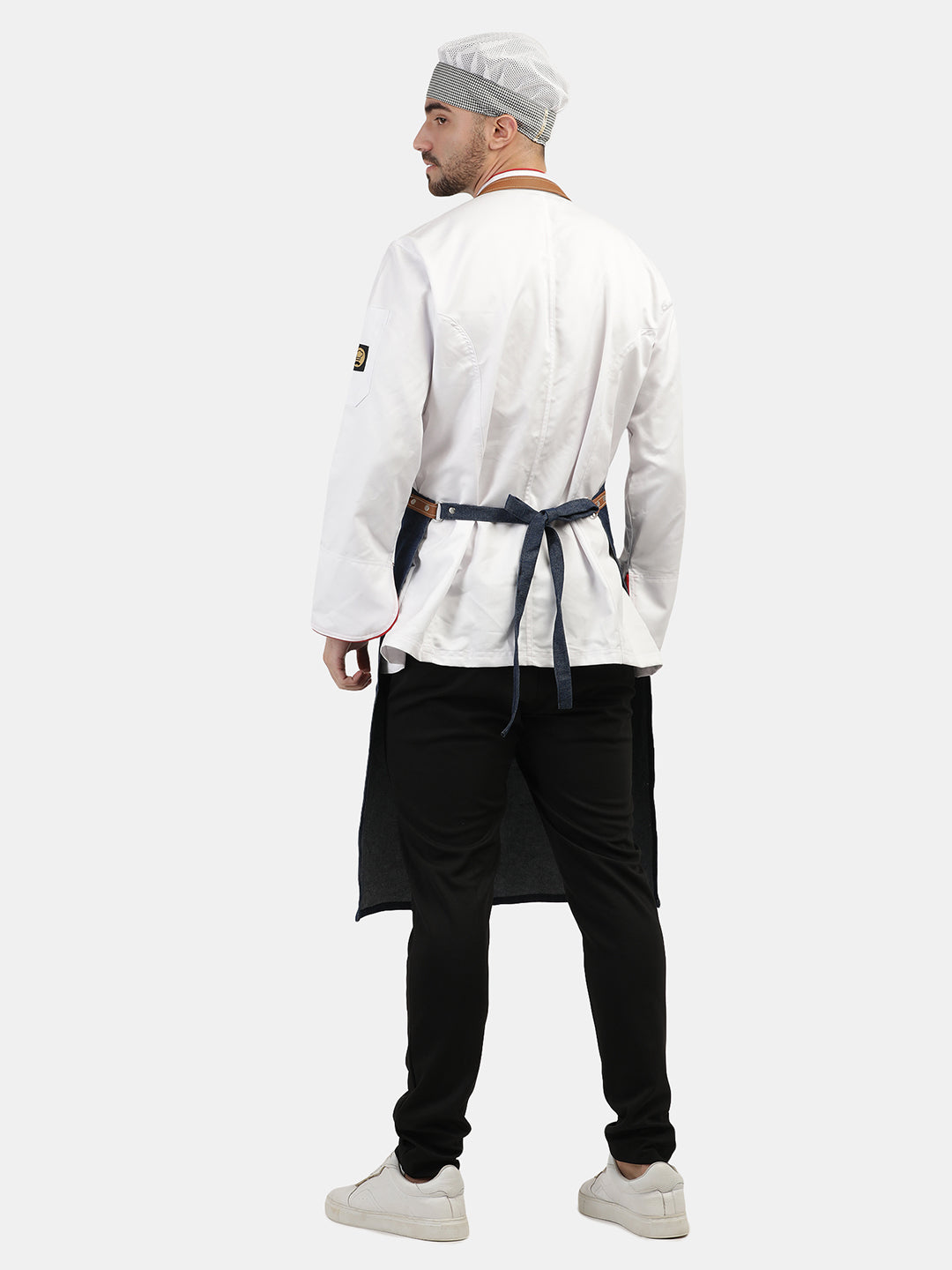 DENIM BLUE LONG APRON