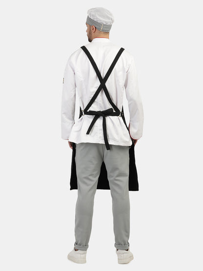 DENIM BLACK LONG APRON