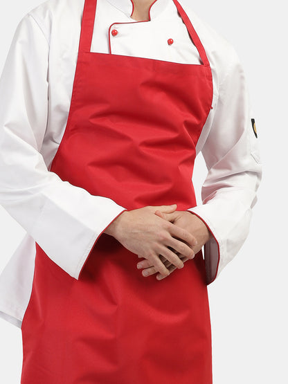 RED WATER PROOF LONG APRON