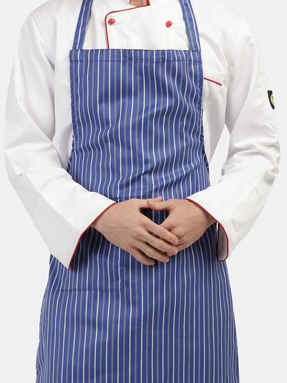 BLUE STRIPE LONG APRON