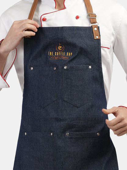 DENIM BLUE LONG APRON