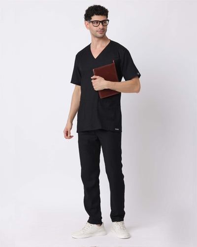 Spunny Scrub Suit Set Black