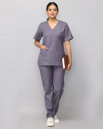 Spunny Scrub Suit Set Grey