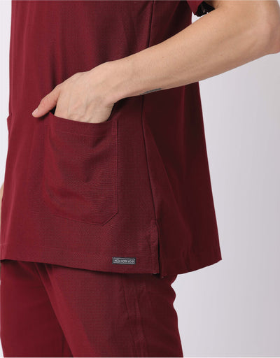 Spunny Scrub Top Maroon hover