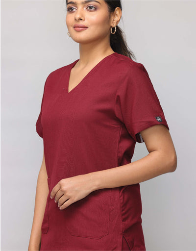 Spunny Scrub Top Maroon hover