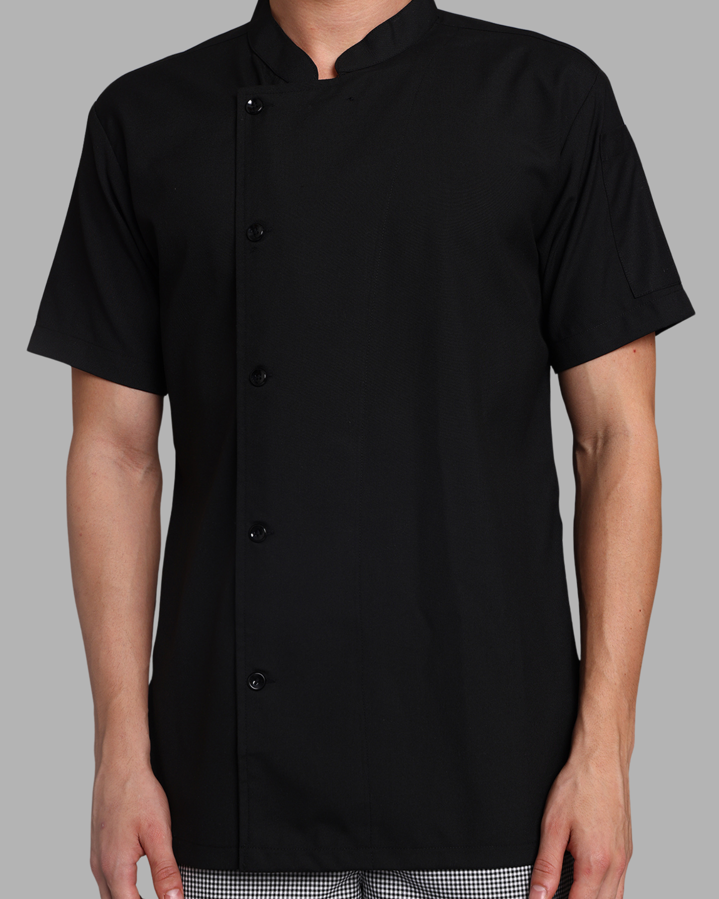 Black Half Sleeve Chef Jacket