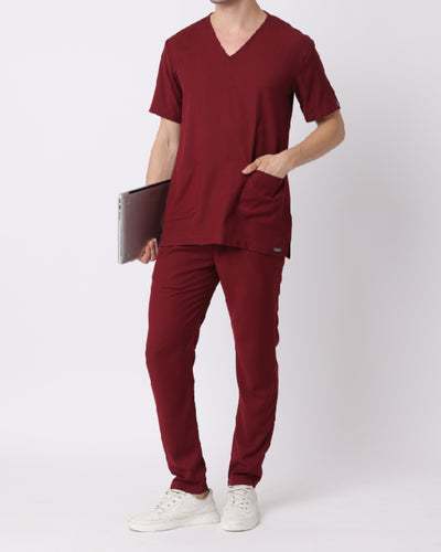 Spunny Scrub Pants Maroon hover