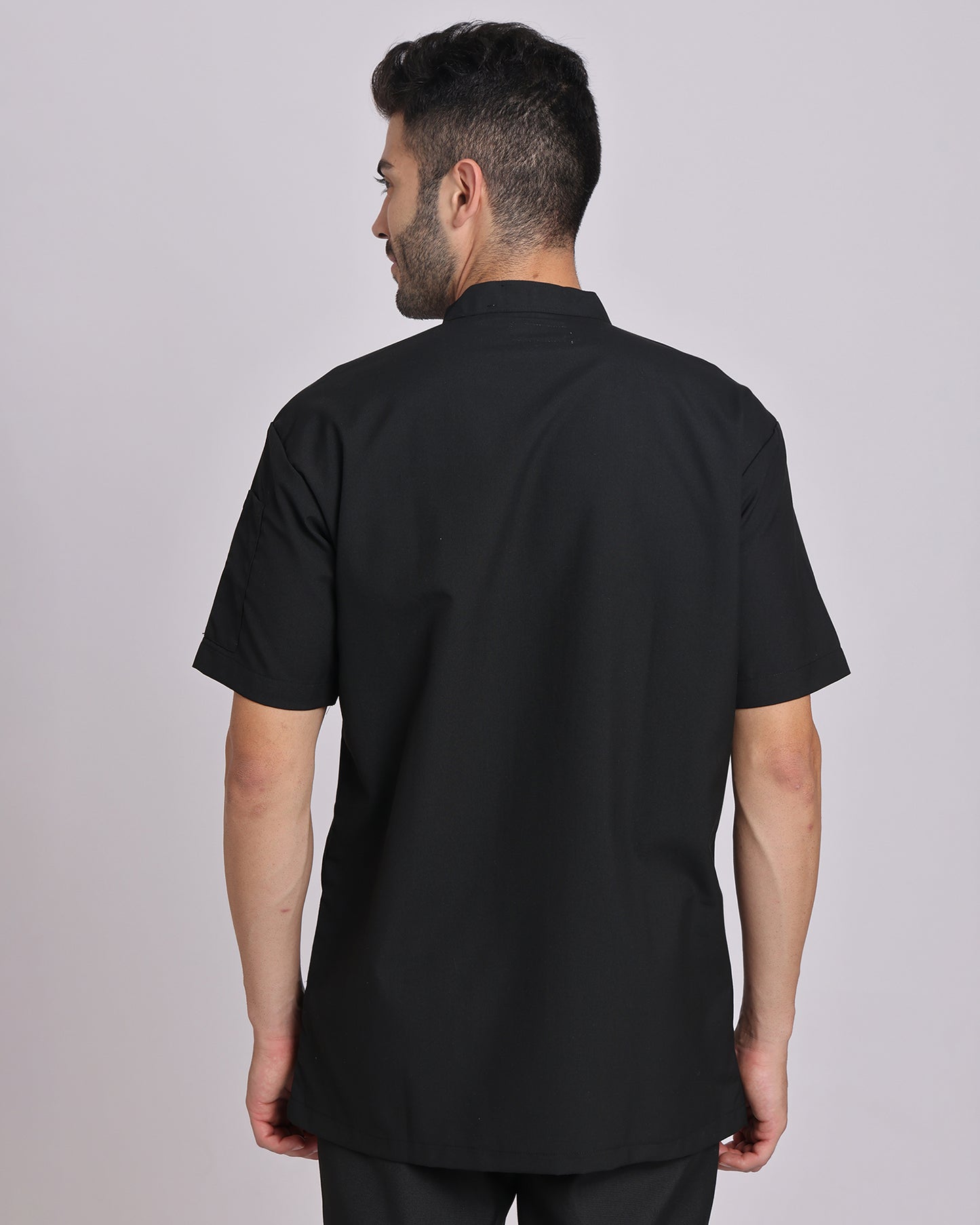 Black Half Sleeve Chef Jacket