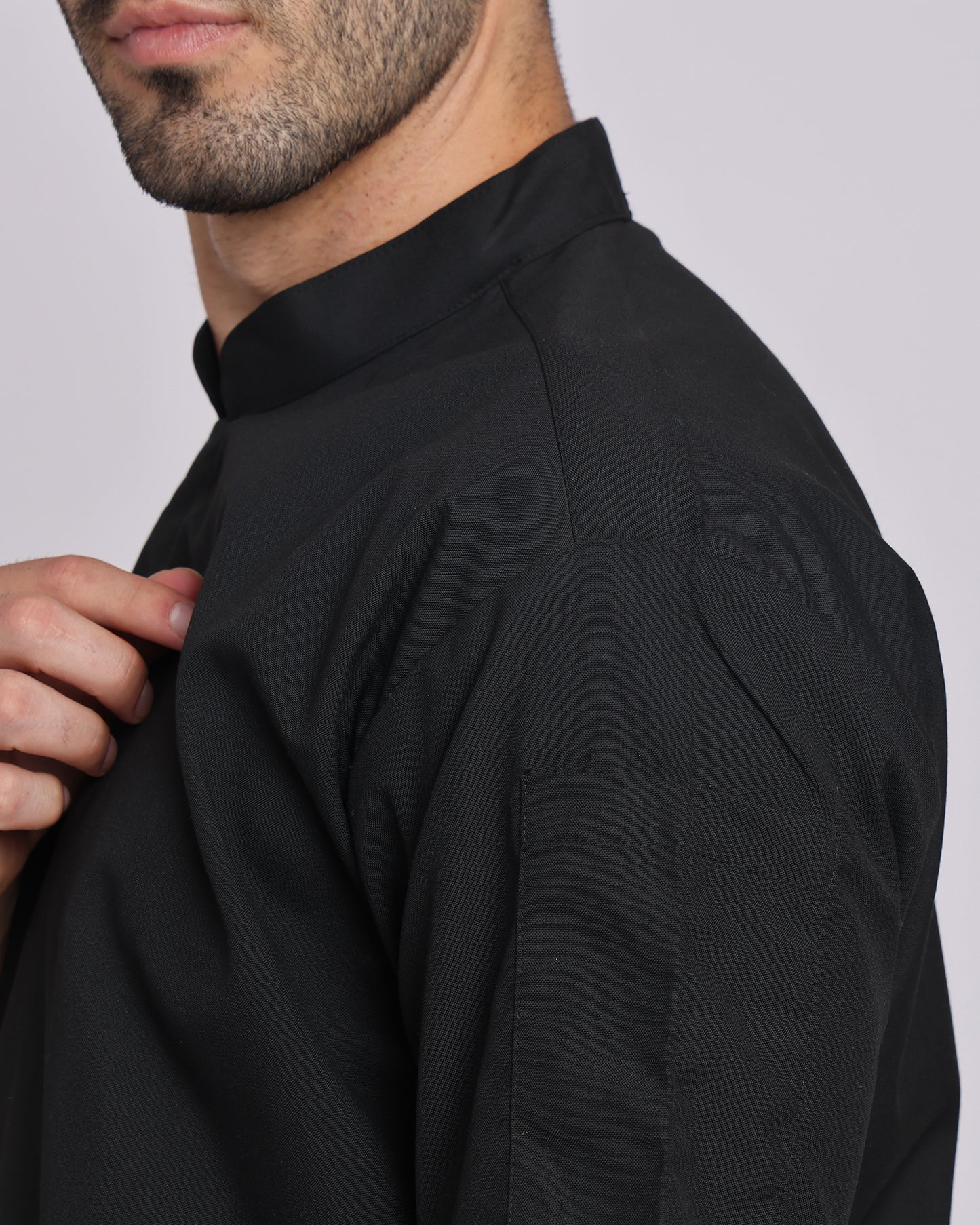 Black Half Sleeve Chef Jacket