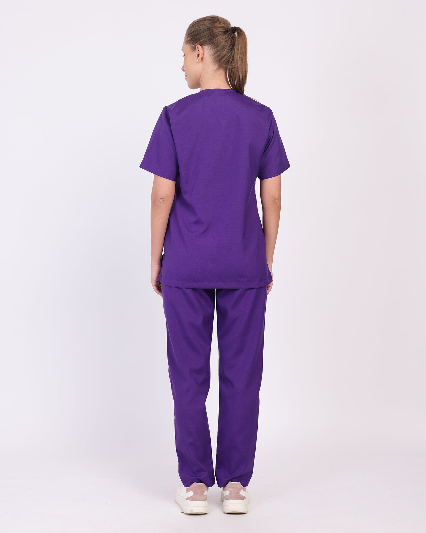 V neck Scrub suit set  purple
