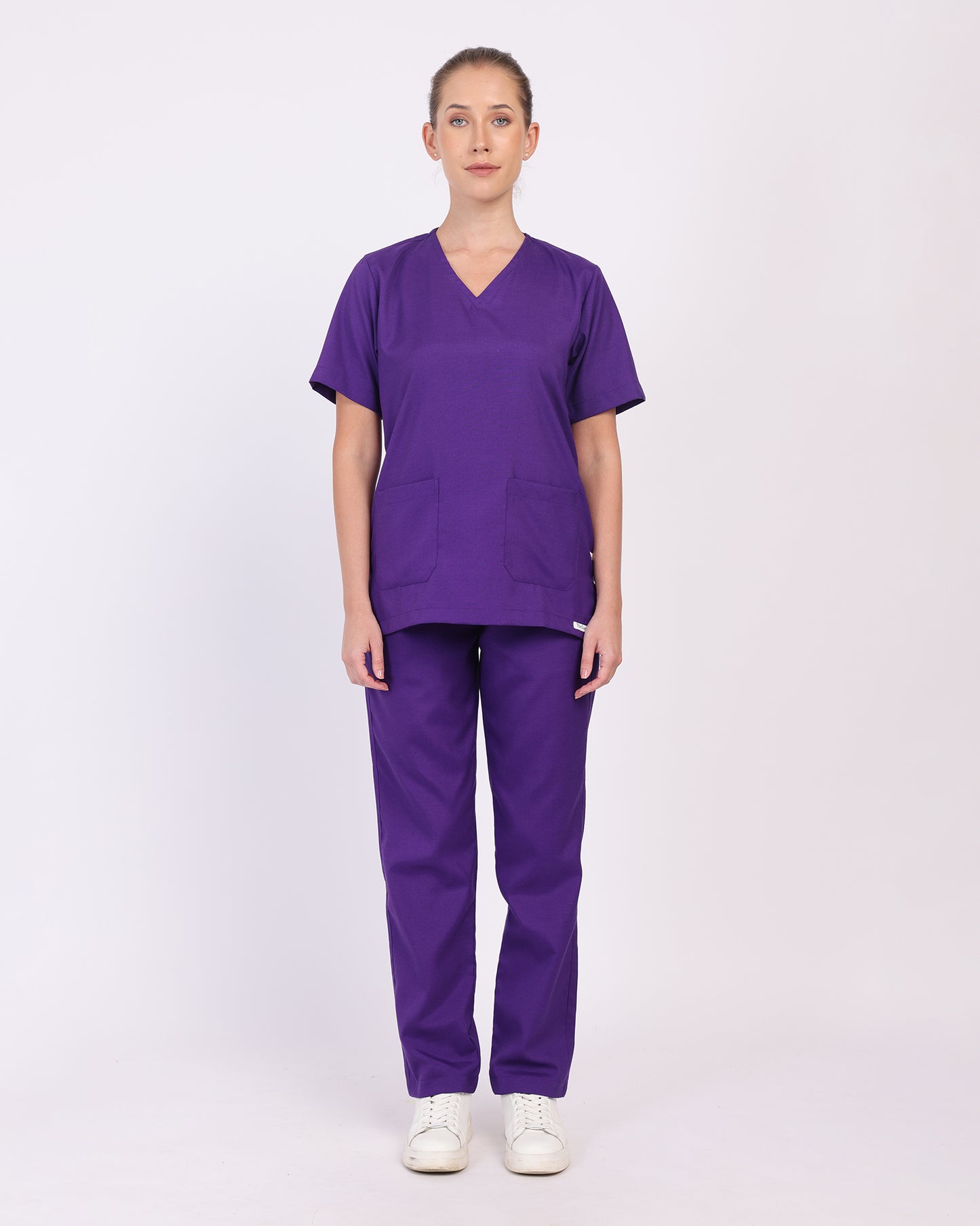 V neck Scrub suit set  purple
