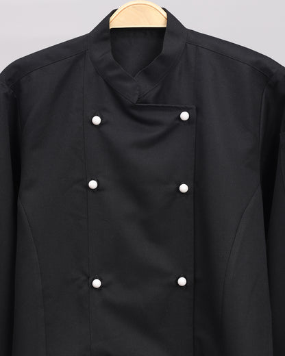 Chef Jacket Full sleeve Black with Double side button