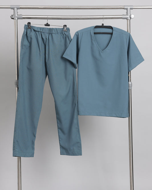 Scrub Suit Set Steel Blue